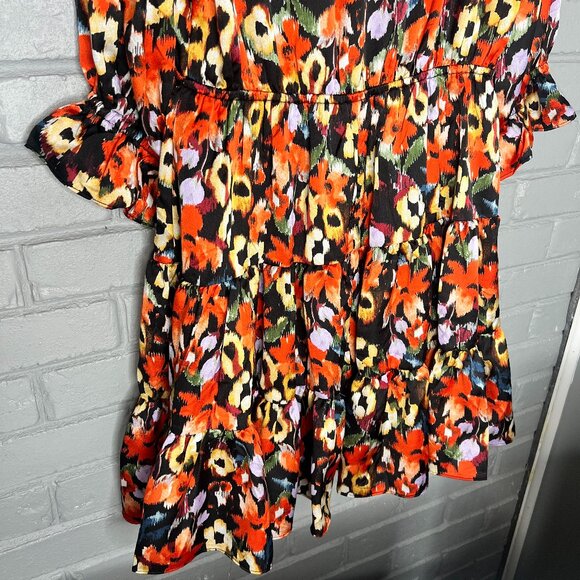 Entro Ruffle Floral Dress Size Large - Picture 11 of 16